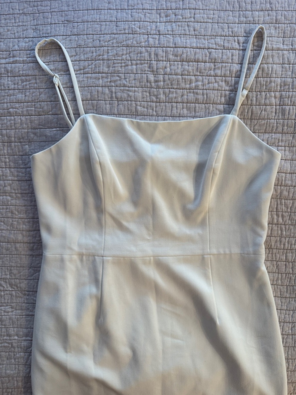 French Connection Mini White Ruffle Hem Dress - Picture 6 of 11